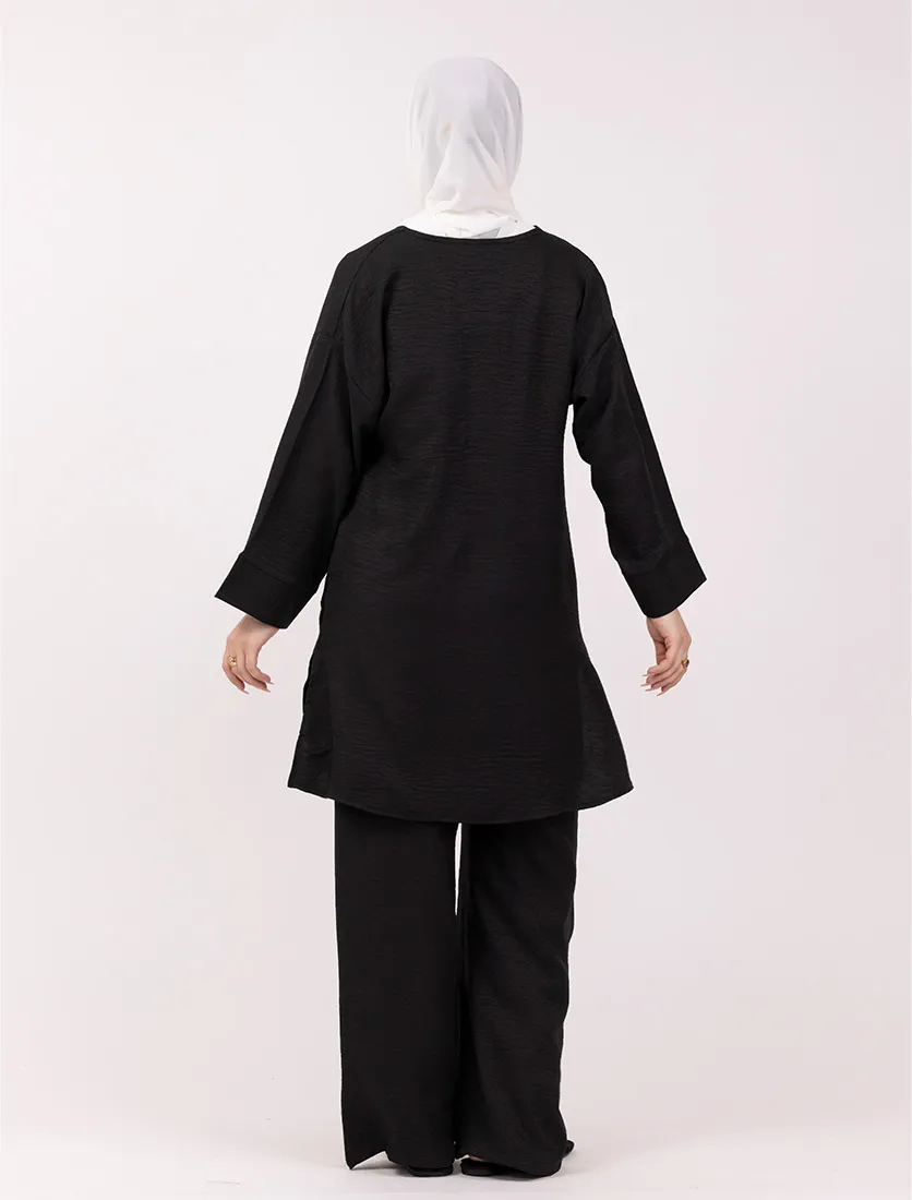 Black Crêpey Co Ord Set